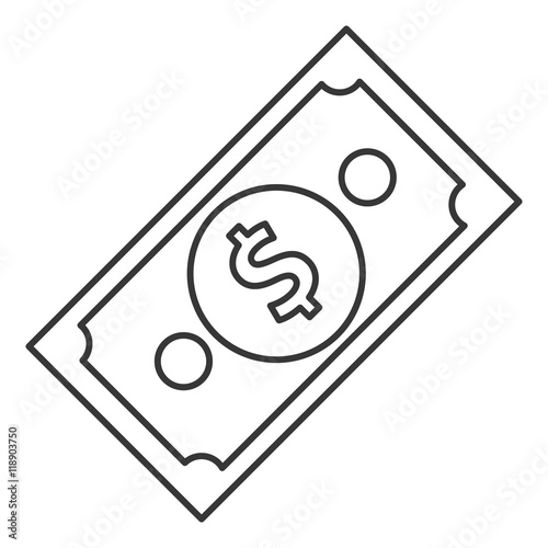 bill cash money finacial item icon. Flat and Isolated design. Vector illustration
