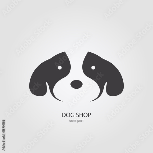 Dog logo isolated on the wh...
