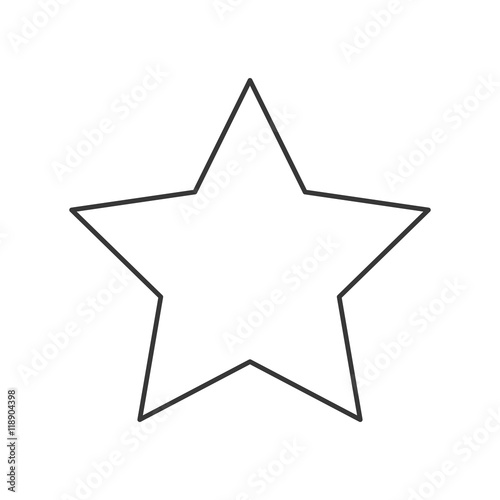 star shape decoration sky award emblem icon. Flat and isolated design. Vector illustration