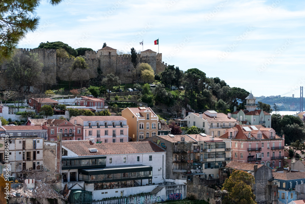 Obraz premium Poznawanie Lizbony Portugalia, widoki uliczne i miejskie krajobrazy