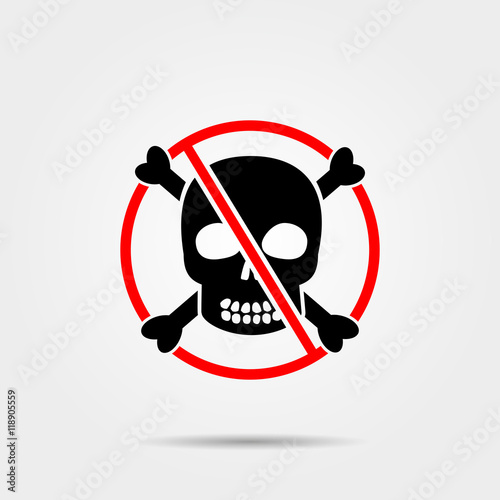 No skull and bones sign
