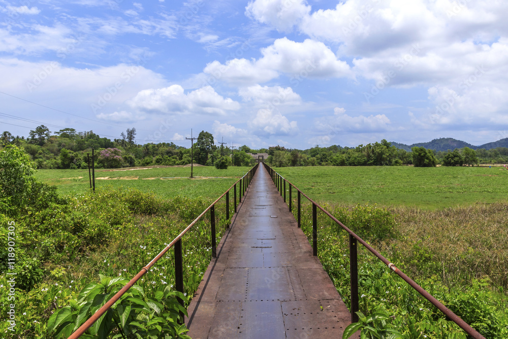 Iron Bridge landmarks at Takuapa Phang Nga Province in south Thailand