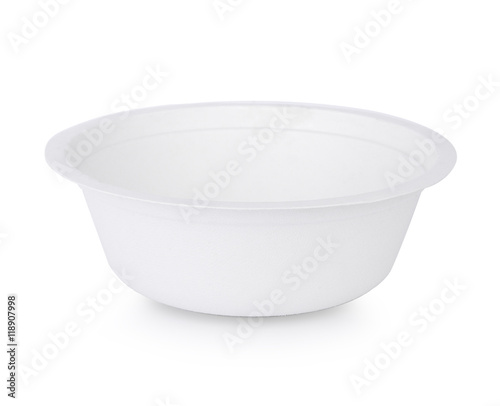 paper bowl isolated on white