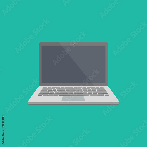 a laptop keyboard with blank screen monitor