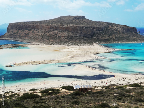 coastline landscape of meditrannean sea Crete island greece