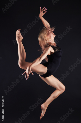 jumping beautiful gymnast girl.beauty young ballet woman.ballerina