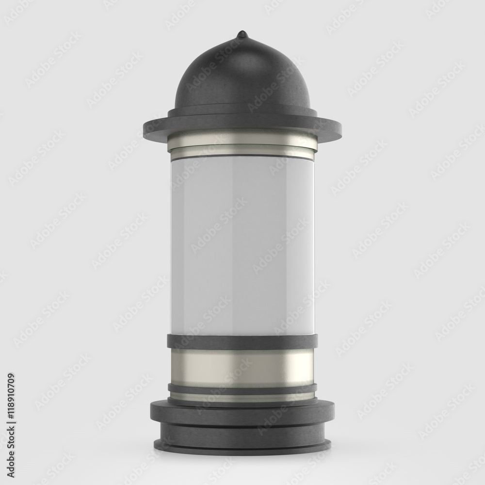 Advertising column isolated on white background. 3D illustration. Advertising column isolated on white background. 3D illustration.