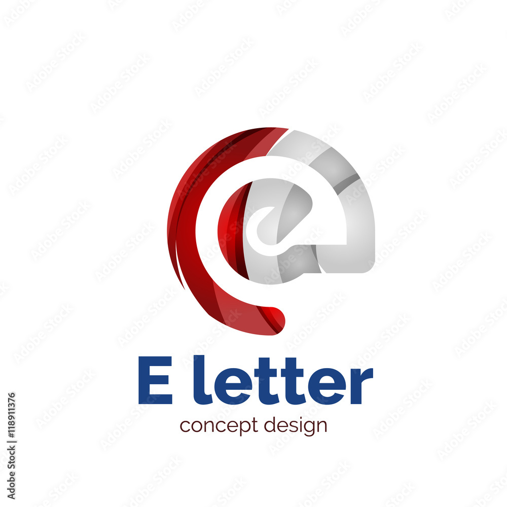 Vector letter concept logo template, abstract business icon