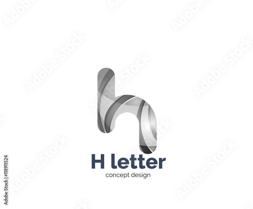 Abstract H geometric letter logo template © antishock