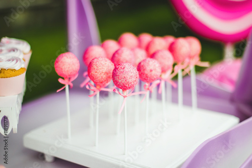 Sweetr pink lollipops photo