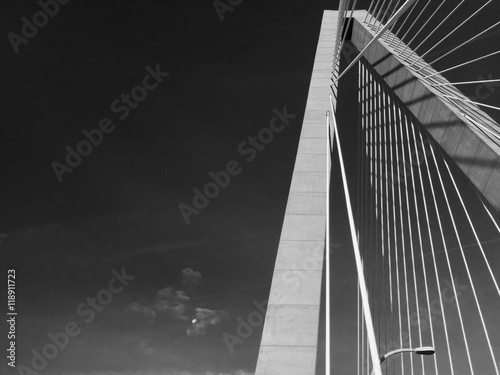 Fototapeta Naklejka Na Ścianę i Meble -  The Ravenel Bridge, otherwise known as the Cooper River Bridge in Charleston, SOuth Carolina