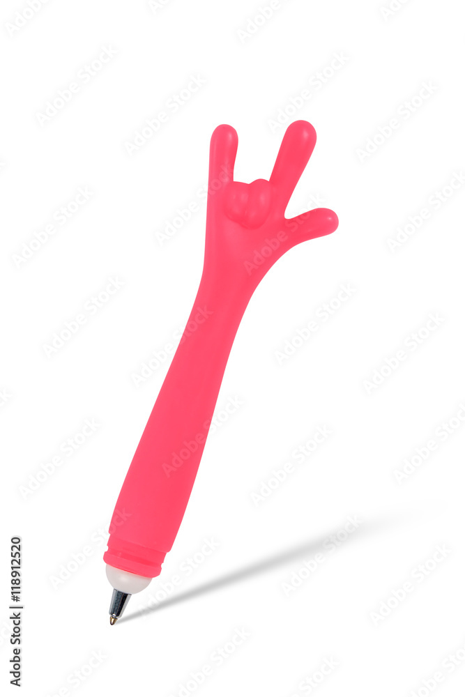 fancy pen, Hand symbol---Love on white background fancy pen, Hand symbol---Love on white background
