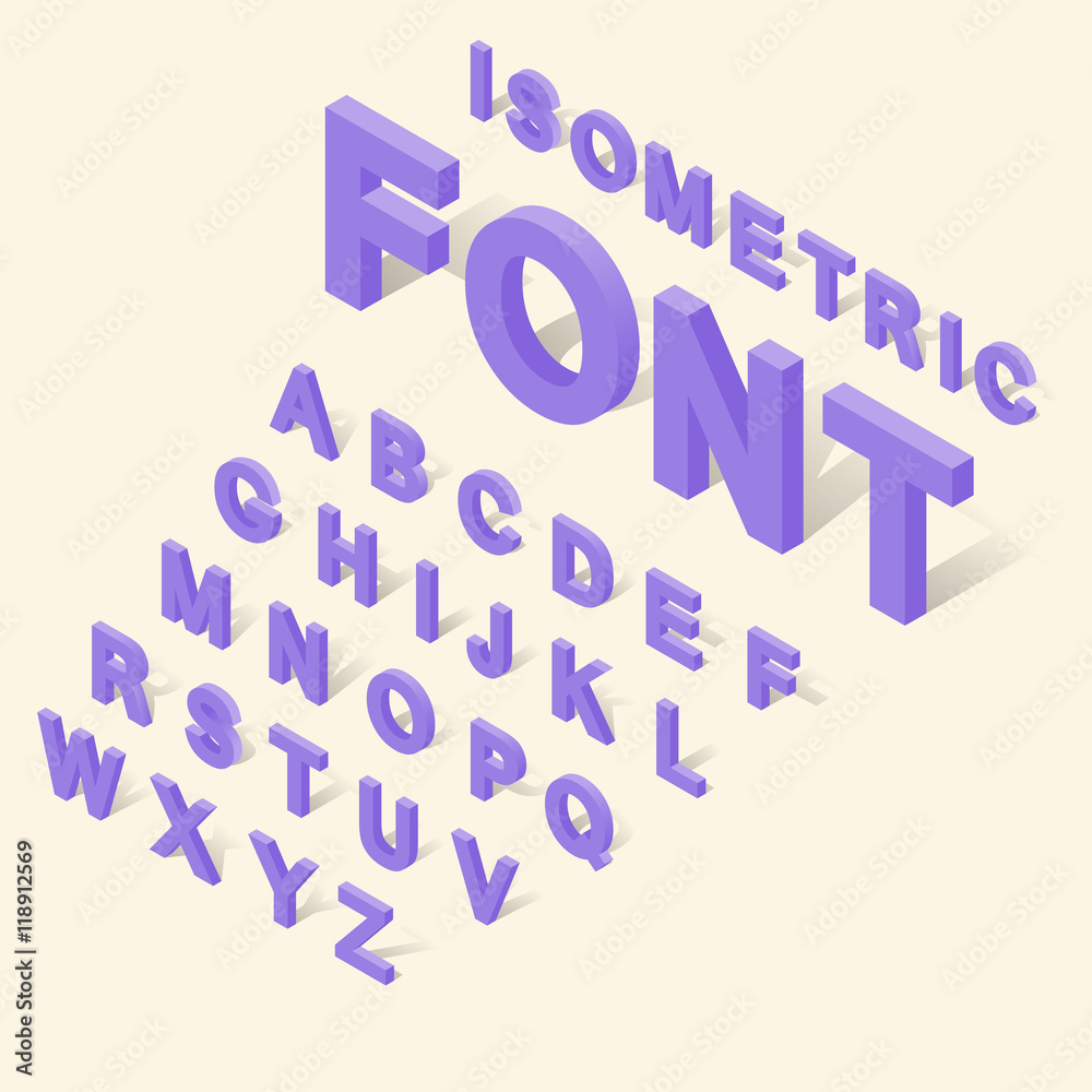 Alphabet with numbers icons set in isometric 3d style. English font set collection vector illustration Alphabet with numbers icons set in isometric 3d style. English font set collection vector illustration