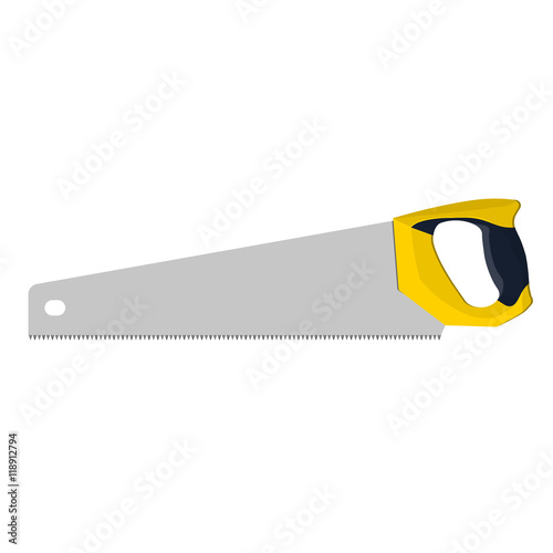 handsaw for wood, vector illustration