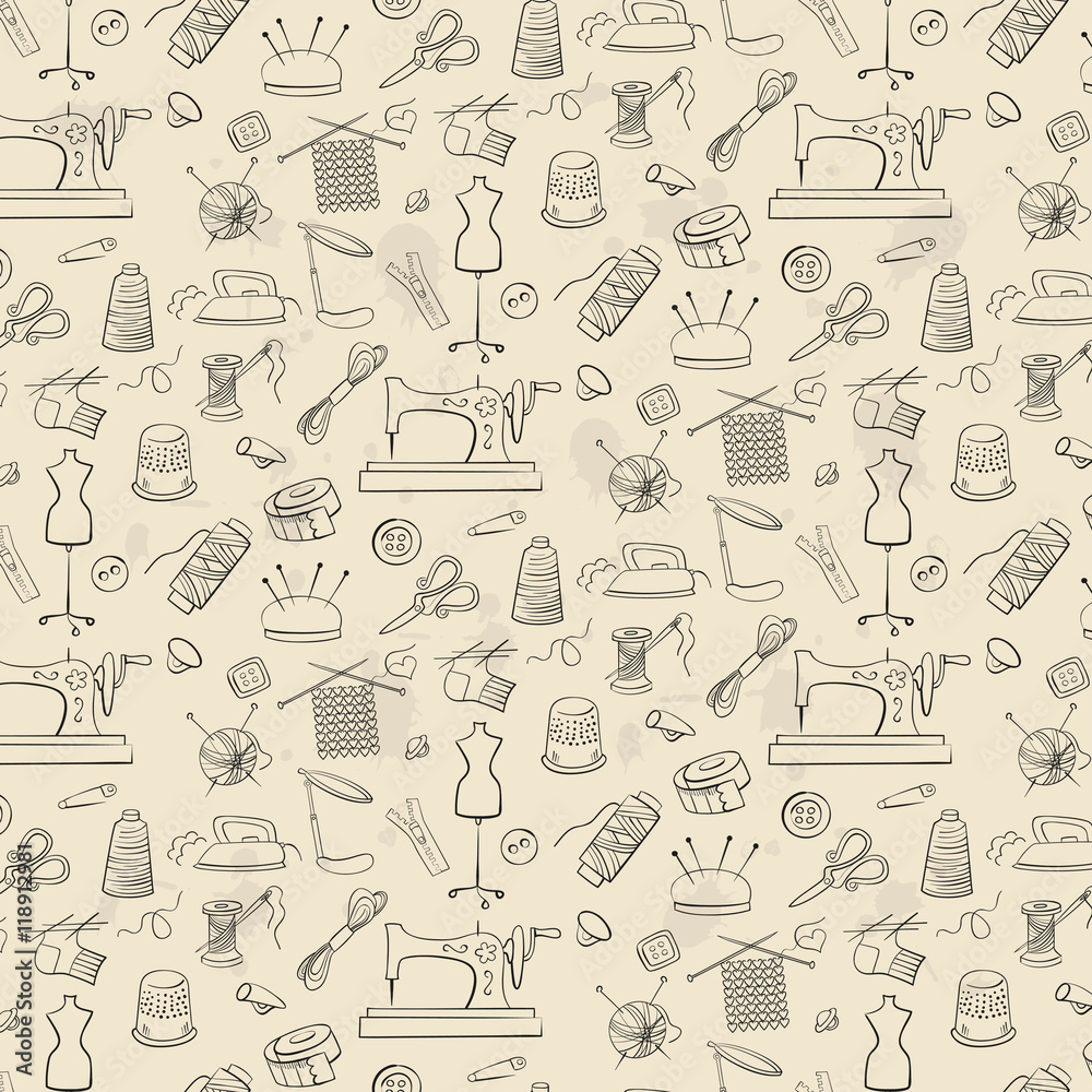 Sewing pattern. Sewing pattern.