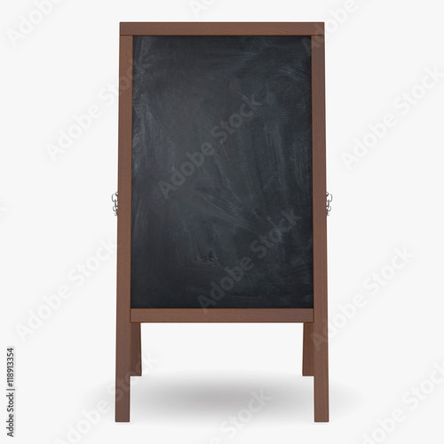 Chalkboard isolated on white background. 3D illustration