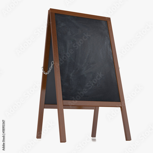 Chalkboard isolated on white background. 3D illustration