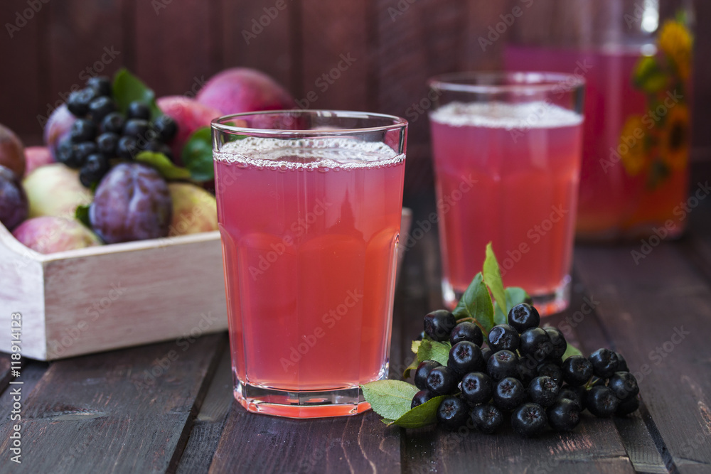 compote with apples, plum and black ash compote with apples, plum and black ash