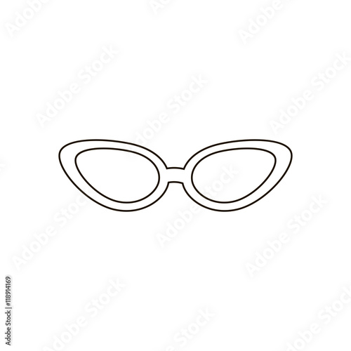 Cat eye sunglasses illustration