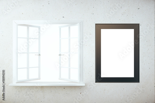 Blank window and picture frame