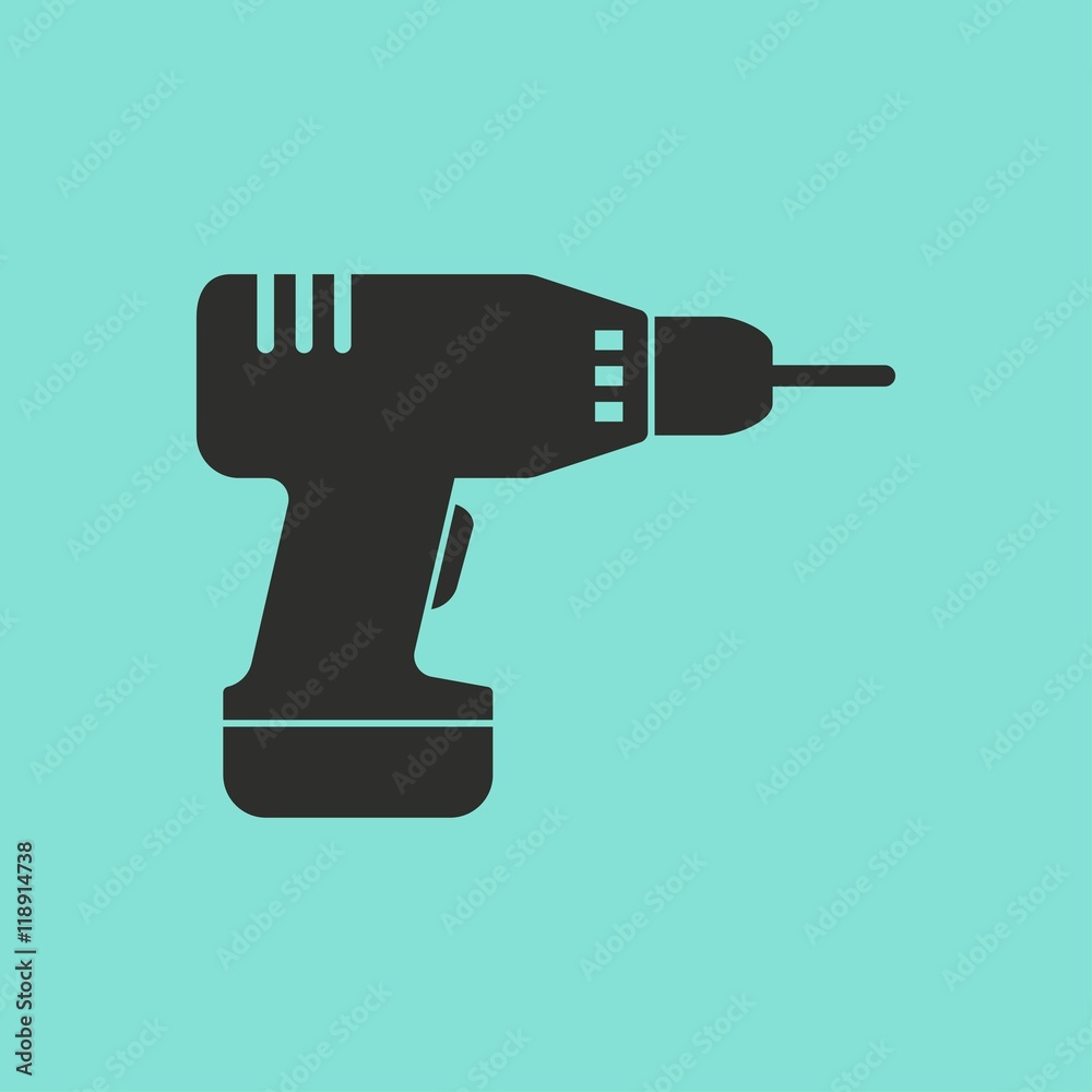Drill vector icon. Drill vector icon.