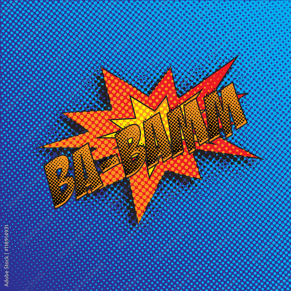 custom made wallpaper toronto digitalColourful comic book style explosion vector effect