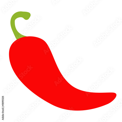 Chilli rotes Flat Icon