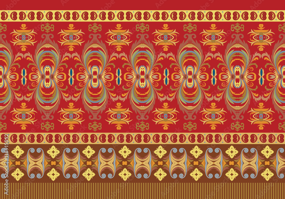 Striped seamless pattern. Floral wallpaper Striped seamless pattern. Floral wallpaper