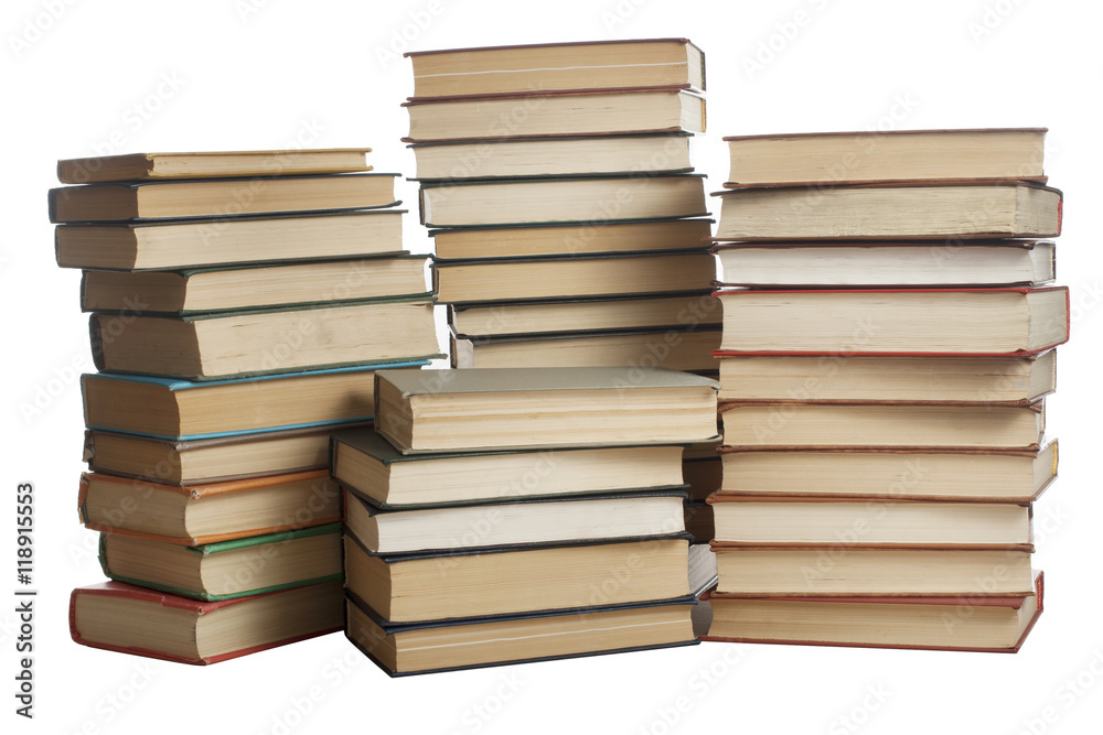 Stack of books isolated on white background. Education concept. Back to school. Stack of books isolated on white background. Education concept. Back to school.