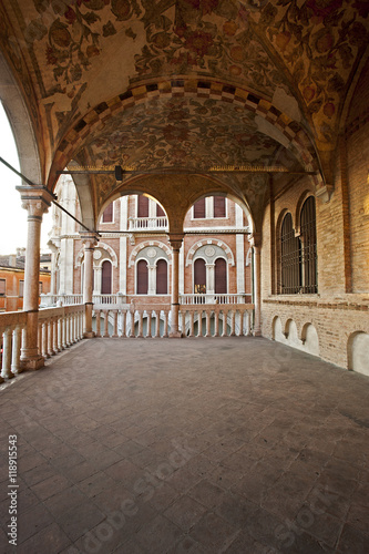 The loggia of the palace della Ragione   the ancient seat of the courts citizens of Padua