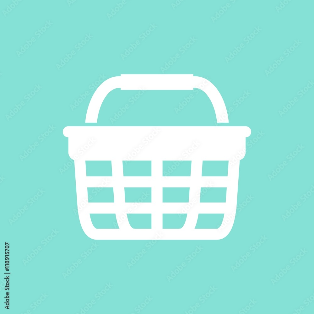 Shopping basket vector icon. Shopping basket vector icon.