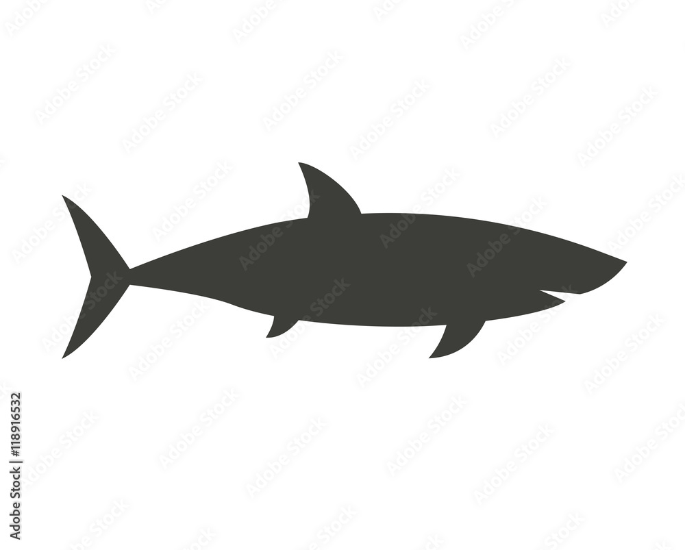 Big Shark Outline Icon