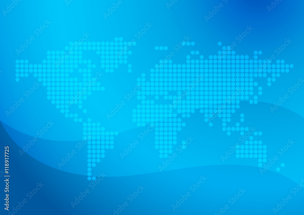 background with abstract map - blue and transparent background with abstract map - blue and transparent