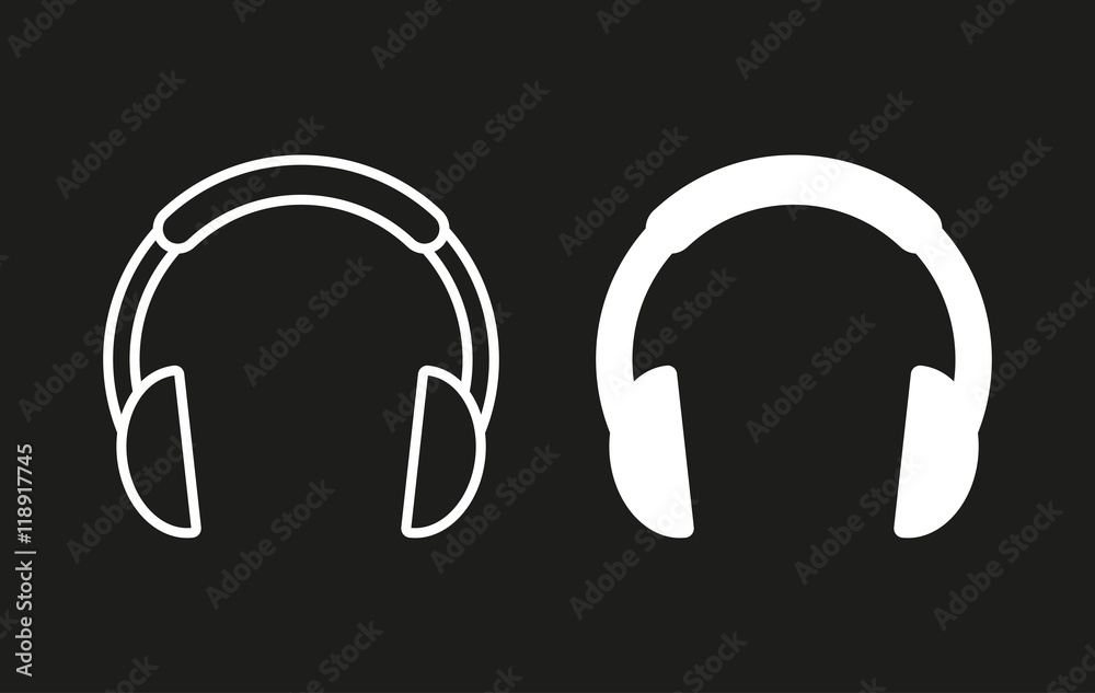 Headphone vector icon. Headphone vector icon.
