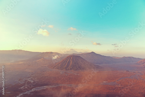 View of Mount Bromo and Batok