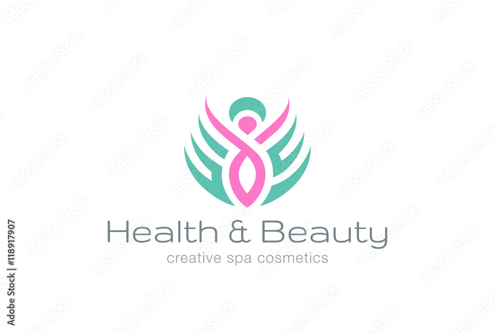 Abstract Woman Logo design vector. SPA Beauty salon Logotype