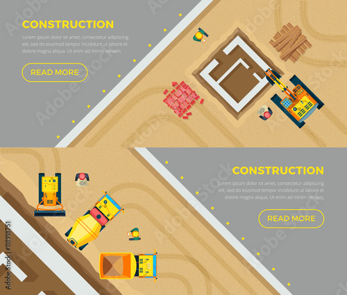 Construction Banners Set 