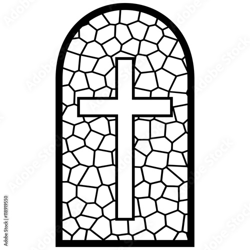 Stained Glass Window Illustration
