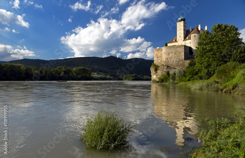 Schonbuehel castle  Danube river  Austria.