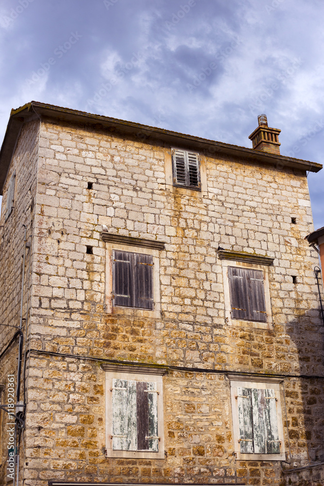 Authentic dalmatian building in Jelsa, Hvar island - Croatia Authentic dalmatian building in Jelsa, Hvar island - Croatia