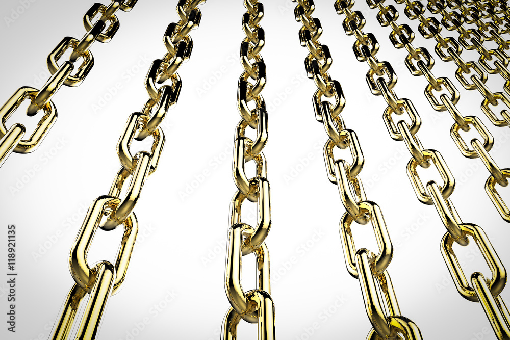 Obraz premium golden metal chains
