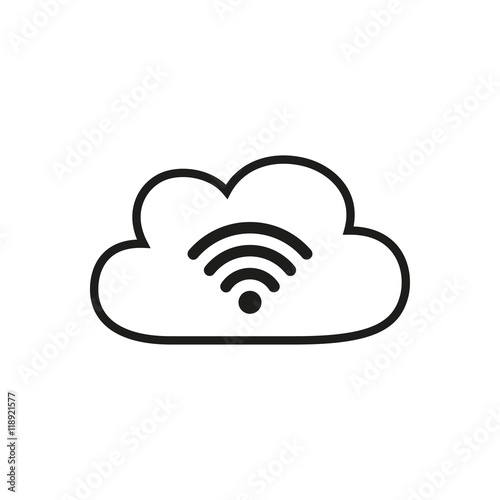 Cloud computing - vector icon.