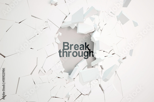 Break through concept photo