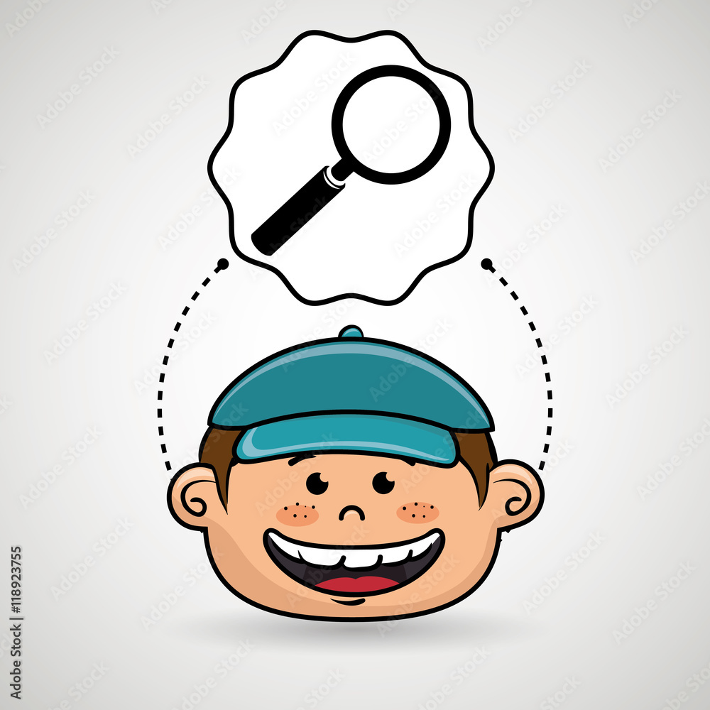 boy cartoon cap icon vector illustration design boy cartoon cap icon vector illustration design