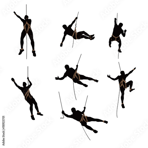 climber silhouette two color