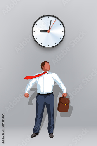 businessman hero clock