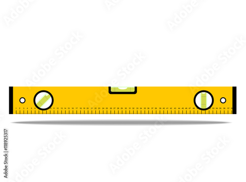 Construction bubble level yellow