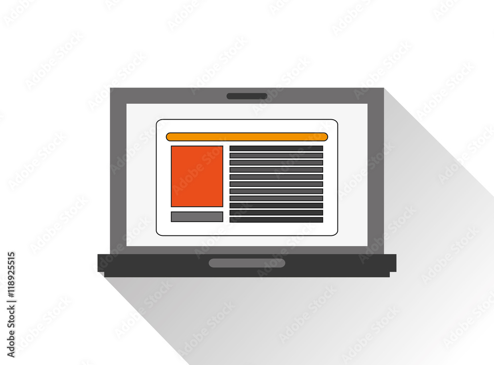 Fototapeta premium laptop cyber security system technology icon. Colorful and flat design. Vector illustration