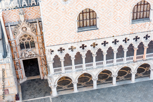 Aerial close-up view on Doges palace in Venice © rh2010
