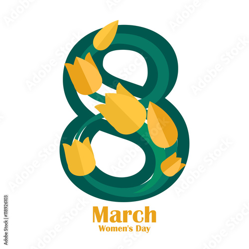 Womens day design poster. 8 March international womens day. Vector illustration